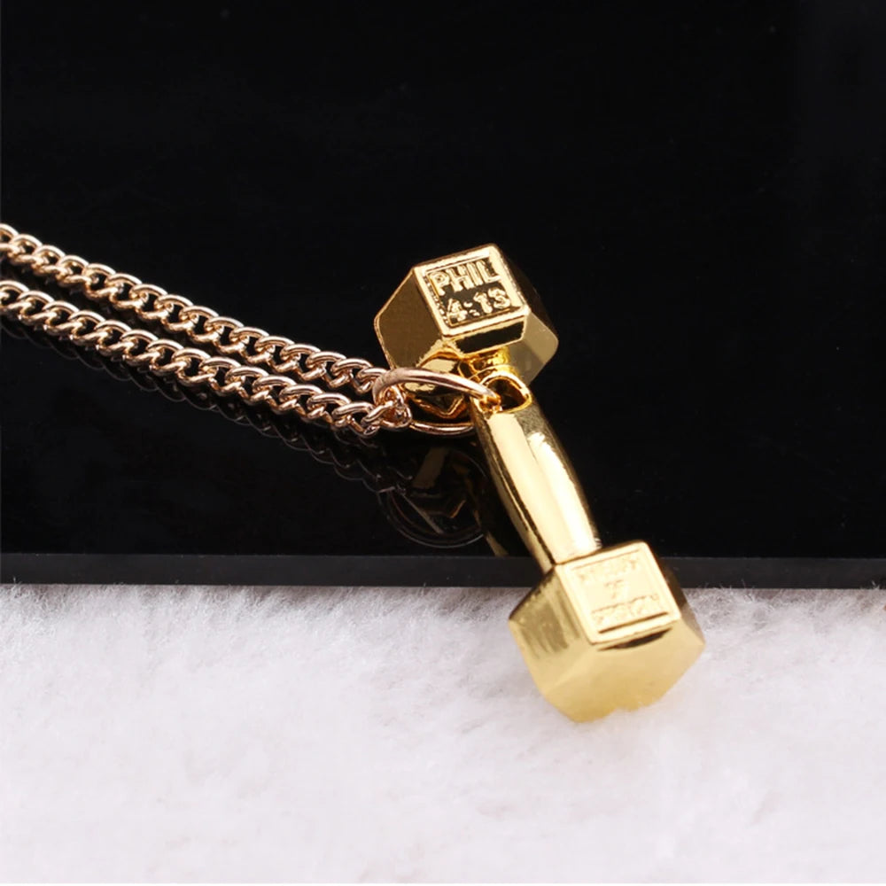 Car Accessories Pendant Mini Dumbbell  Metal Auto Rear View Mirror Decoration Hanging Pendant Interior Ornament Creative Gifts