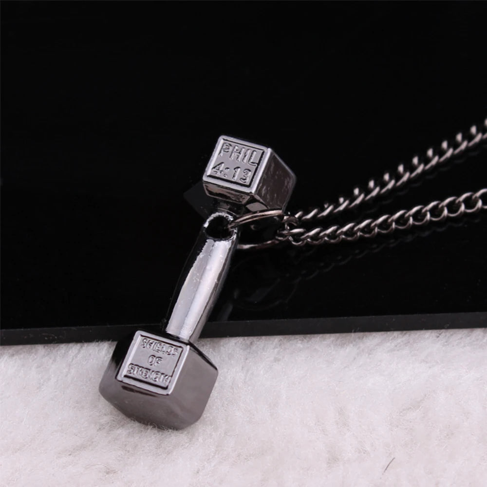 Car Accessories Pendant Mini Dumbbell  Metal Auto Rear View Mirror Decoration Hanging Pendant Interior Ornament Creative Gifts