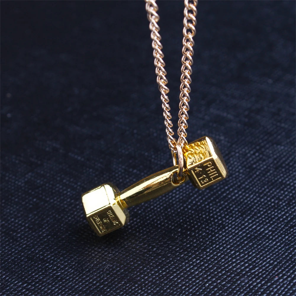 Car Accessories Pendant Mini Dumbbell  Metal Auto Rear View Mirror Decoration Hanging Pendant Interior Ornament Creative Gifts