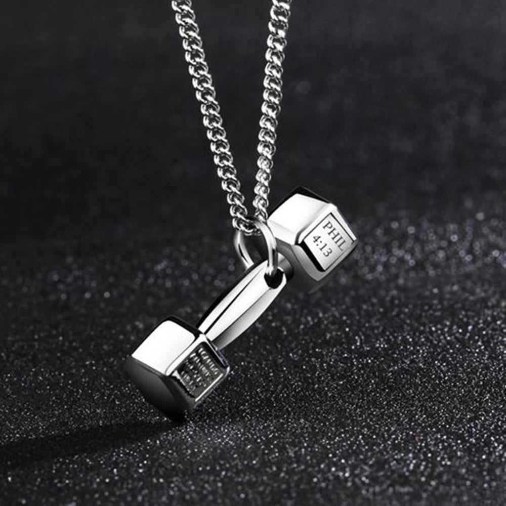 Car Accessories Pendant Mini Dumbbell  Metal Auto Rear View Mirror Decoration Hanging Pendant Interior Ornament Creative Gifts