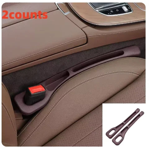 2Pcs Car Seat Gap Filler Organizer PU Universal Car Seat Gap Anti-leak Stopper Strip Slot Seat Gap Storage Organizer Accessories
