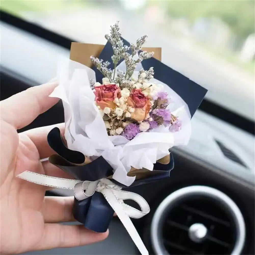 Car Dried Flowers Air Outlet Clip Air Vent Fragrance Clip Perfume Decoration Creative Flowers Car Perfume Diffuser Accessories