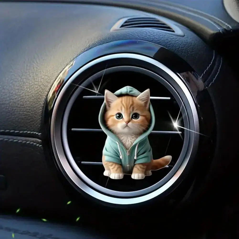 Car Outlet Vent Perfume Clips 2D Cat  Air Freshener Diffuser Conditioning Aromatherapy Perfume Clip Car Interior Decoration