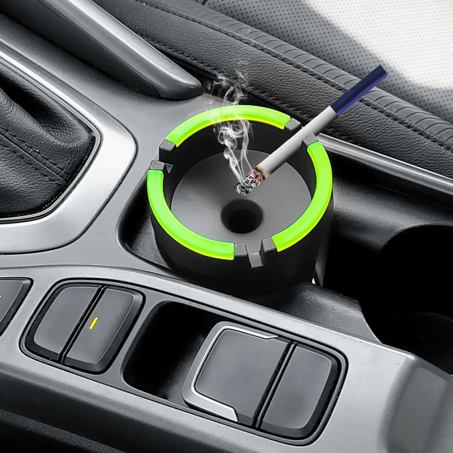 Universal Multifunctional Portable Car Ashtray with Lid,Smokeless Smell-Proof Cup Holder Ashtray for Auto interior accessories