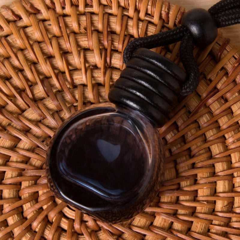 1Psc Black Cap Dyed Square Cap Empty Bottle Car Essential Oil Diffuser Fragrance Air Freshener Scent Perfume Bottle Ornament