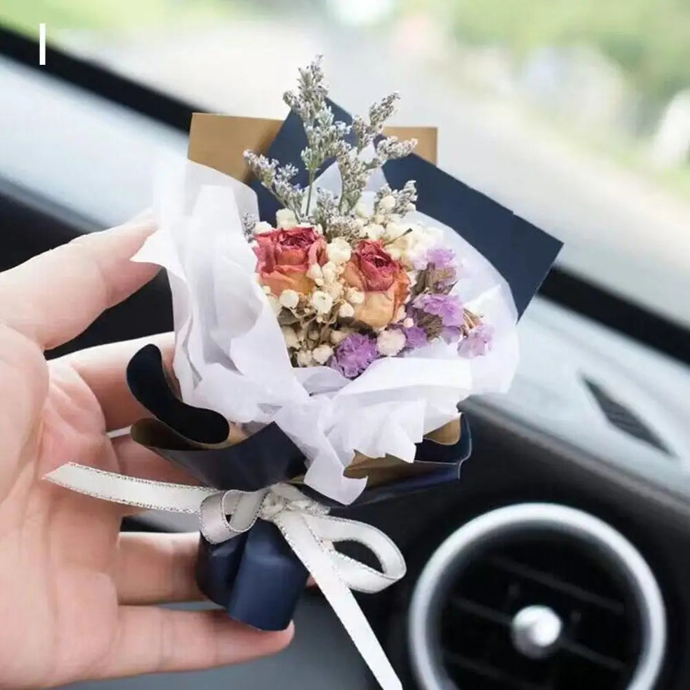 Car Dried Flowers Air Outlet Clip Air Vent Fragrance Clip Perfume Decoration Creative Flowers Car Perfume Diffuser Accessories