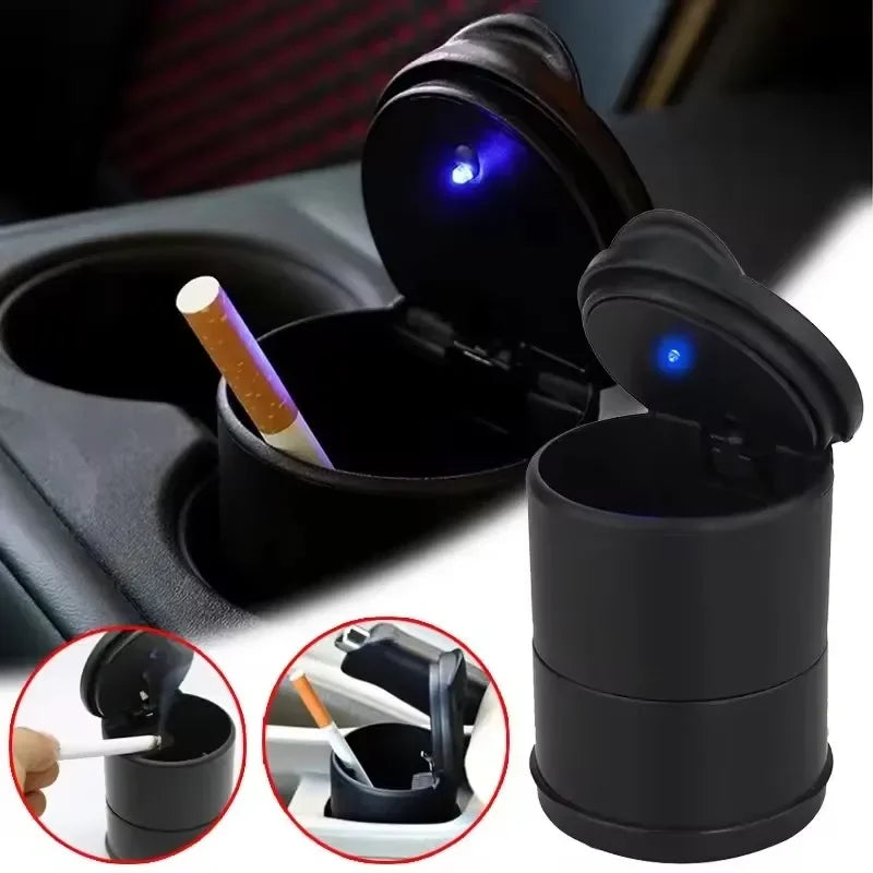 Portable Car LED Ashtray Universal Auto Ashtray Cigarette Ash Holders Cup Car Interior Decor Auto Accessories Interior