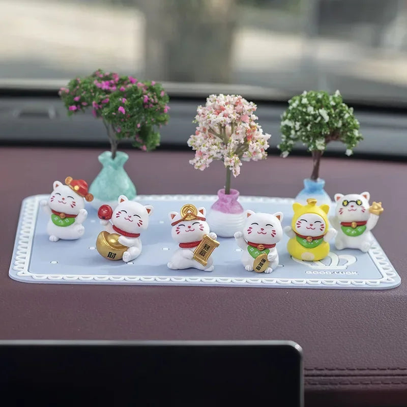 Car Mini Interior Decoration Simulation Flower Tree Accessories Creative Cars Cute Center Console Ornaments Accesorios Para Auto