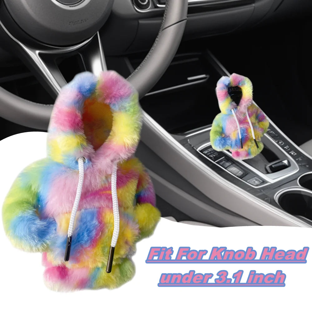 Gear Change Lever Sweatshirt Covers Shifter Knob Hoodie Car Decoration Universal Car Gear Lever Cover Speed Lever Sweatshirt