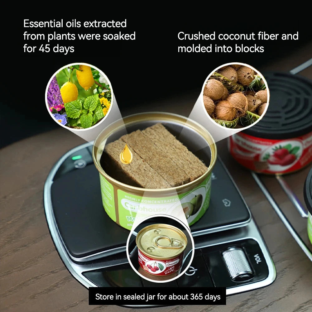 High-end car aroma diffuser, small wooden fragrance canister, car perfume, car perfume, car balm, car ornament