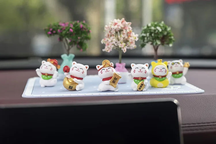 Car Mini Interior Decoration Simulation Flower Tree Accessories Creative Cars Cute Center Console Ornaments Accesorios Para Auto