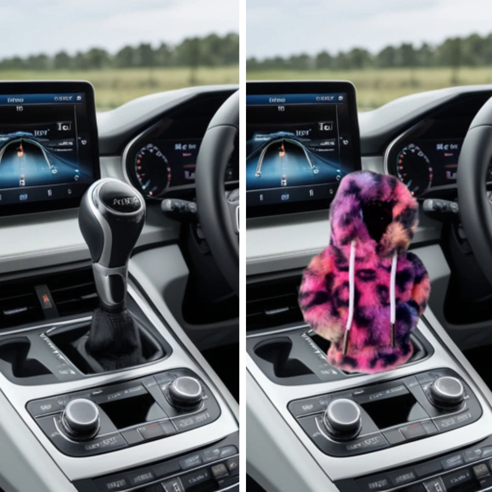 Gear Change Lever Sweatshirt Covers Shifter Knob Hoodie Car Decoration Universal Car Gear Lever Cover Speed Lever Sweatshirt