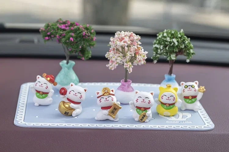Car Mini Interior Decoration Simulation Flower Tree Accessories Creative Cars Cute Center Console Ornaments Accesorios Para Auto