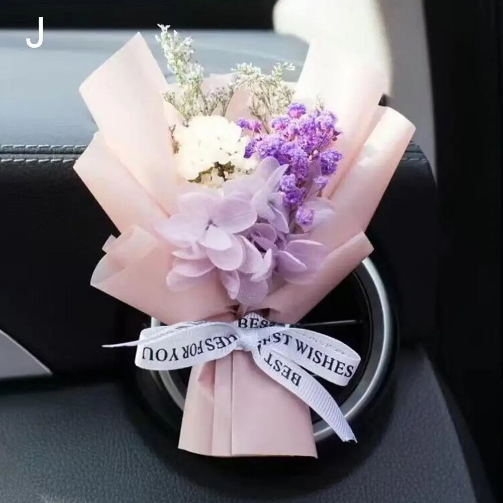 Car Dried Flowers Air Outlet Clip Air Vent Fragrance Clip Perfume Decoration Creative Flowers Car Perfume Diffuser Accessories