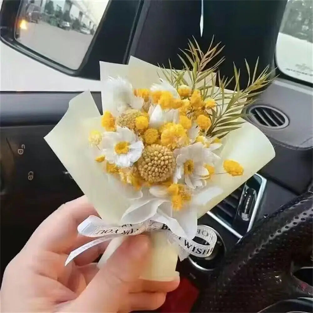 Car Dried Flowers Air Outlet Clip Air Vent Fragrance Clip Perfume Decoration Creative Flowers Car Perfume Diffuser Accessories