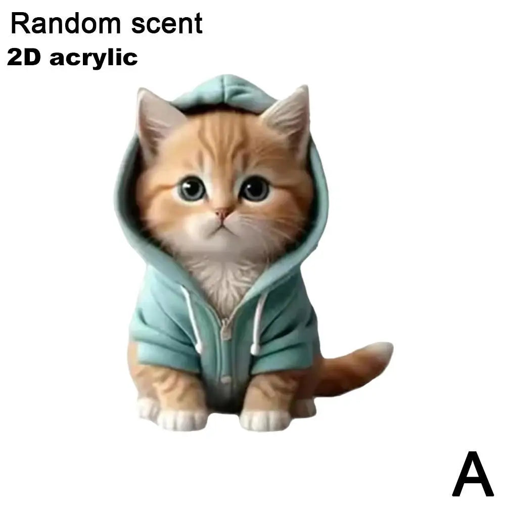 Car Outlet Vent Perfume Clips 2D Cat  Air Freshener Diffuser Conditioning Aromatherapy Perfume Clip Car Interior Decoration