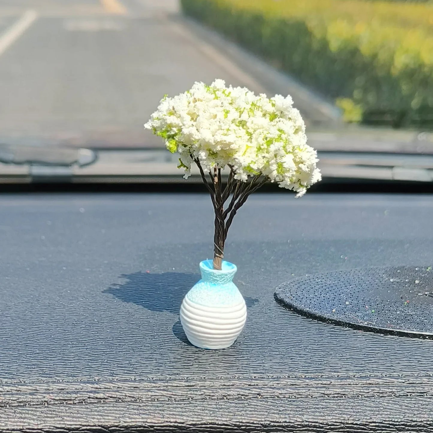 Car Mini Interior Decoration Simulation Flower Tree Accessories Creative Cars Cute Center Console Ornaments Accesorios Para Auto